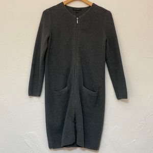 Banana Republic Gray Knit Zippered Sweater Size S